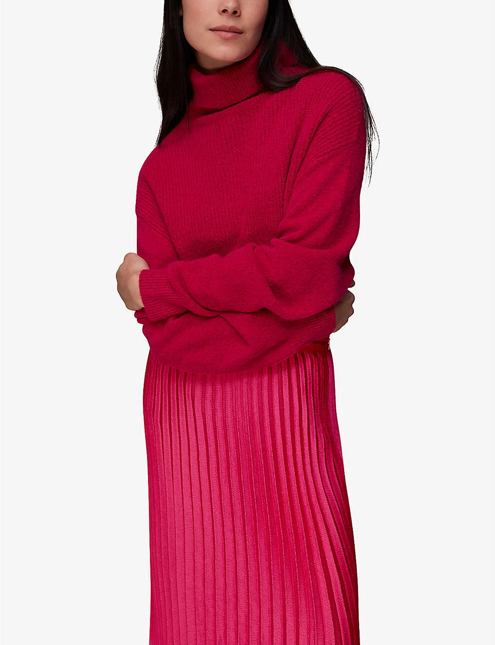 Whistles Katie Pleated Stretch-woven Midi Skirt 4 Whistles Katie Pleated Stretch-woven Midi Skirt - Image 3