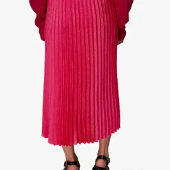 Whistles Katie Pleated Stretch-woven Midi Skirt 9 Whistles Katie Pleated Stretch-woven Midi Skirt -Default Template 2 R04092073 PINK ALT03
