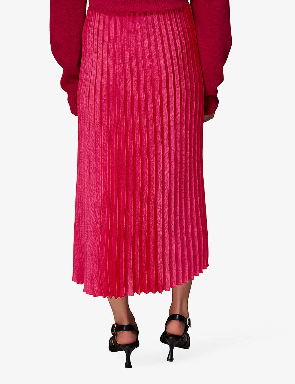 Whistles Katie Pleated Stretch-woven Midi Skirt 5 Whistles Katie Pleated Stretch-woven Midi Skirt - Image 4