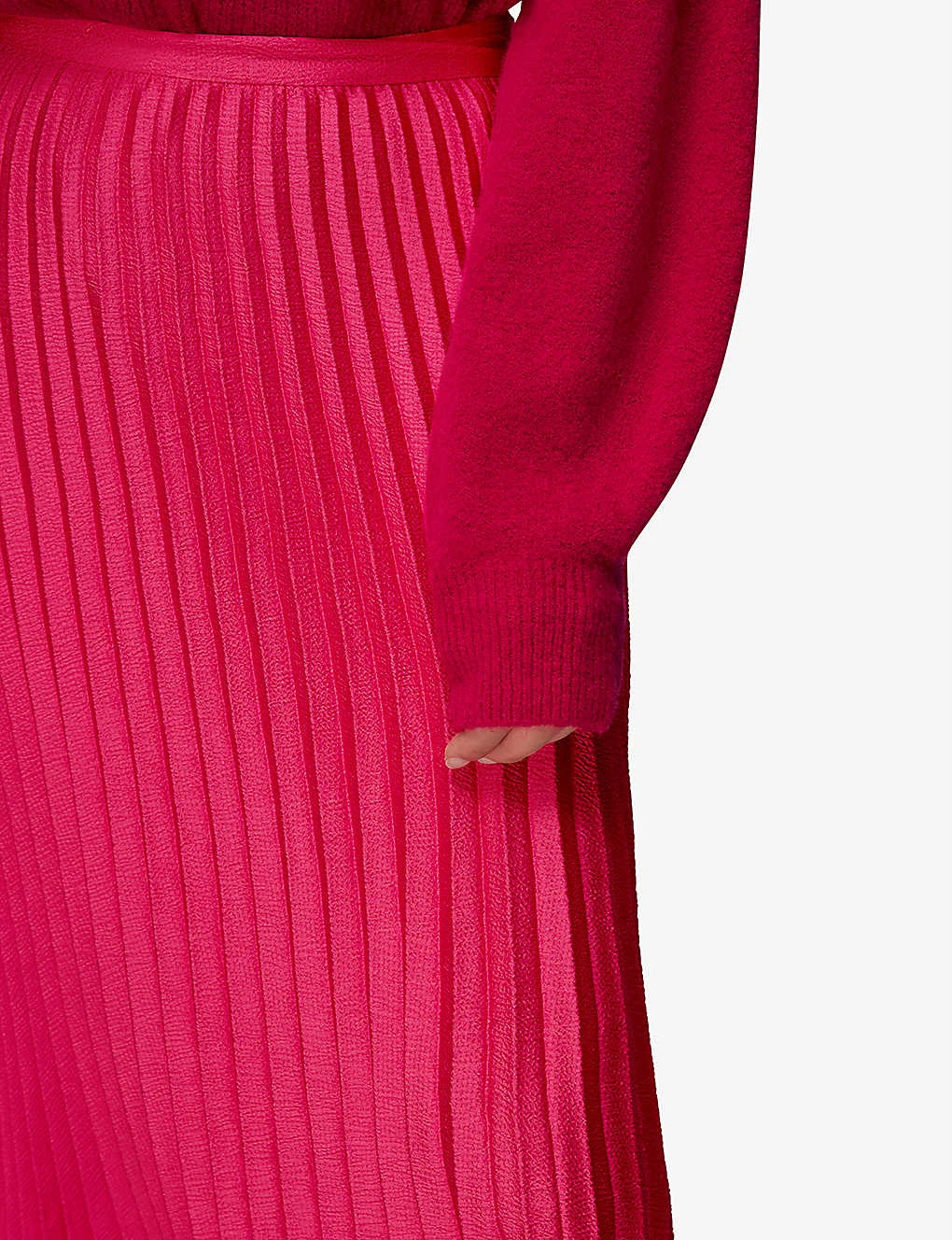 Whistles Katie Pleated Stretch-woven Midi Skirt 6 Whistles Katie Pleated Stretch-woven Midi Skirt - Image 5