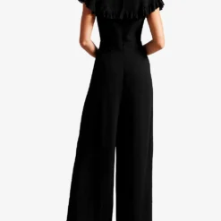 Ted Baker Olivvee Cape-sleeve Woven Jumpsuit -Default Template 2 R04093901 BLACK ALT03