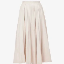 Joseph Siddons Pleated Mid-rise Linen-blend Maxi Skirt
