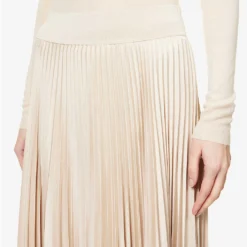 Joseph Ade Plisse Satin Midi Skirt -Default Template 2 R04095432 MAPLEWOOD ALT04