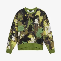 Ted Baker Hensely Camouflage-print Cotton Jumper