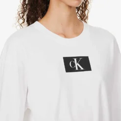 Calvin Klein 1996 Lounge Logo-print Cotton-jersey Sweatshirt -Default Template 2 R04097653 WHITE ALT04