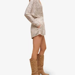 Maje Sequin-embellished Stretch-woven Playsuit 8 Maje Sequin-embellished Stretch-woven Playsuit -Default Template 2 R04101533 NOIRGRIS ALT02