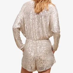 Maje Sequin-embellished Stretch-woven Playsuit 9 Maje Sequin-embellished Stretch-woven Playsuit -Default Template 2 R04101533 NOIRGRIS ALT03