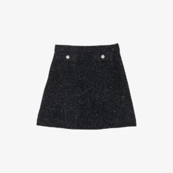 Sandro Sequin-embellished High-waist Tweed-knit Mini Skirt