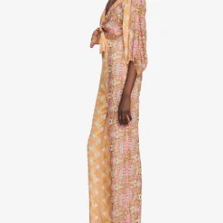 Sandro Dieppe Floral-print Linen-blend Jumpsuit -Default Template 2 R04102428 NATURELS ALT02