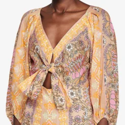 Sandro Dieppe Floral-print Linen-blend Jumpsuit -Default Template 2 R04102428 NATURELS ALT04