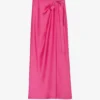 CLAUDIE PIERLOT Saphir Bow-detail Woven Wrap Skirt -Default Template 2 R04103373 ROSES M