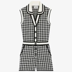 CLAUDIE PIERLOT Macombi Gingham Woven Playsuit
