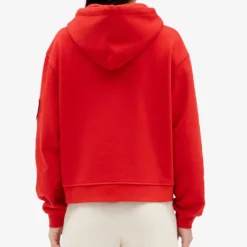 CLAUDIE PIERLOT Chico Logo-patch Cropped Cotton Hoody -Default Template 2 R04103462 ROUGES ALT03
