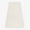 Maje Floral-embroidered Crochet And Lace Cotton Midi Skirt