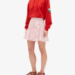 CLAUDIE PIERLOT Sister Floral-print Gathered-effect Cotton Mini Skirt -Default Template 2 R04104824 DIVERS ALT02