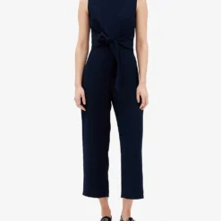 CLAUDIE PIERLOT Joa Square-back Sleeveless Woven Jumpsuit 9 CLAUDIE PIERLOT Joa Square-back Sleeveless Woven Jumpsuit -Default Template 2 R04105512 BLEUS ALT02