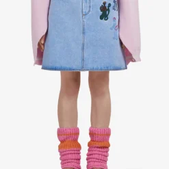 Marni Graphic-embroidered Denim Mini Skirt -Default Template 2 R04110554 ILLUSIONBLUE ALT02