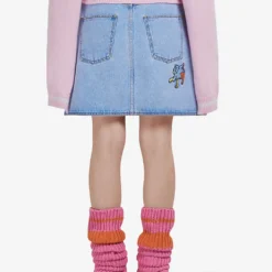 Marni Graphic-embroidered Denim Mini Skirt -Default Template 2 R04110554 ILLUSIONBLUE ALT03