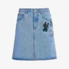 Marni Graphic-embroidered Denim Mini Skirt -Default Template 2 R04110554 ILLUSIONBLUE M
