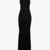 Scoop-neck Raw-hem Jersey Maxi Dress -Default Template 2 R04111584 BLACK M