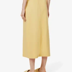 ESSENTIALS Cotton Midi Skirt 10 ESSENTIALS Cotton Midi Skirt -Default Template 2 R04111612 LIGHTTUSCAN ALT03