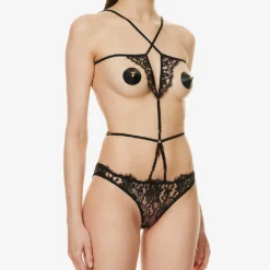 Hera Floral-embroidered Lace Playsuit -Default Template 2 R04115894 BLACK ALT01