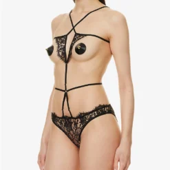 Hera Floral-embroidered Lace Playsuit -Default Template 2 R04115894 BLACK ALT02