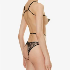 Hera Floral-embroidered Lace Playsuit -Default Template 2 R04115894 BLACK ALT03