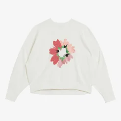 Ted Baker Marene Floral-print Embroidered Stretch-woven Sweatshirt