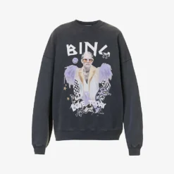 ANINE BING X Terry O'Neill Harvey Graphic-print Cotton Sweatshirt