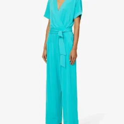 Max Mara Eolo V-neck Stretch-woven Jumpsuit -Default Template 2 R04127783 SKYBLUE ALT02