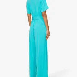 Max Mara Eolo V-neck Stretch-woven Jumpsuit -Default Template 2 R04127783 SKYBLUE ALT03