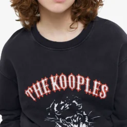 THE KOOPLES Brand Screen Print Cotton-jersey Sweatshirt -Default Template 2 R04129051 BLA55 ALT04