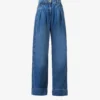 ME AND EM Pleated Wide-leg High-rise Jeans 1 ME AND EM Pleated Wide-leg High-rise Jeans -Default Template 2 R04129140 BLUEWASH M