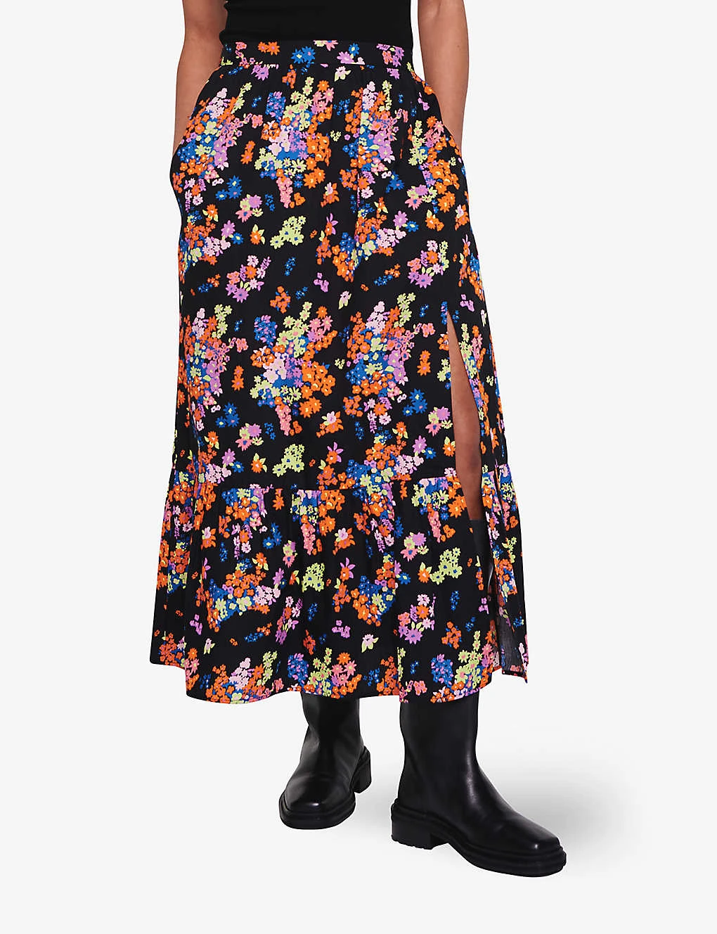 Hallow Floral-print Organic-cotton Maxi Skirt 5 Hallow Floral-print Organic-cotton Maxi Skirt - Image 3
