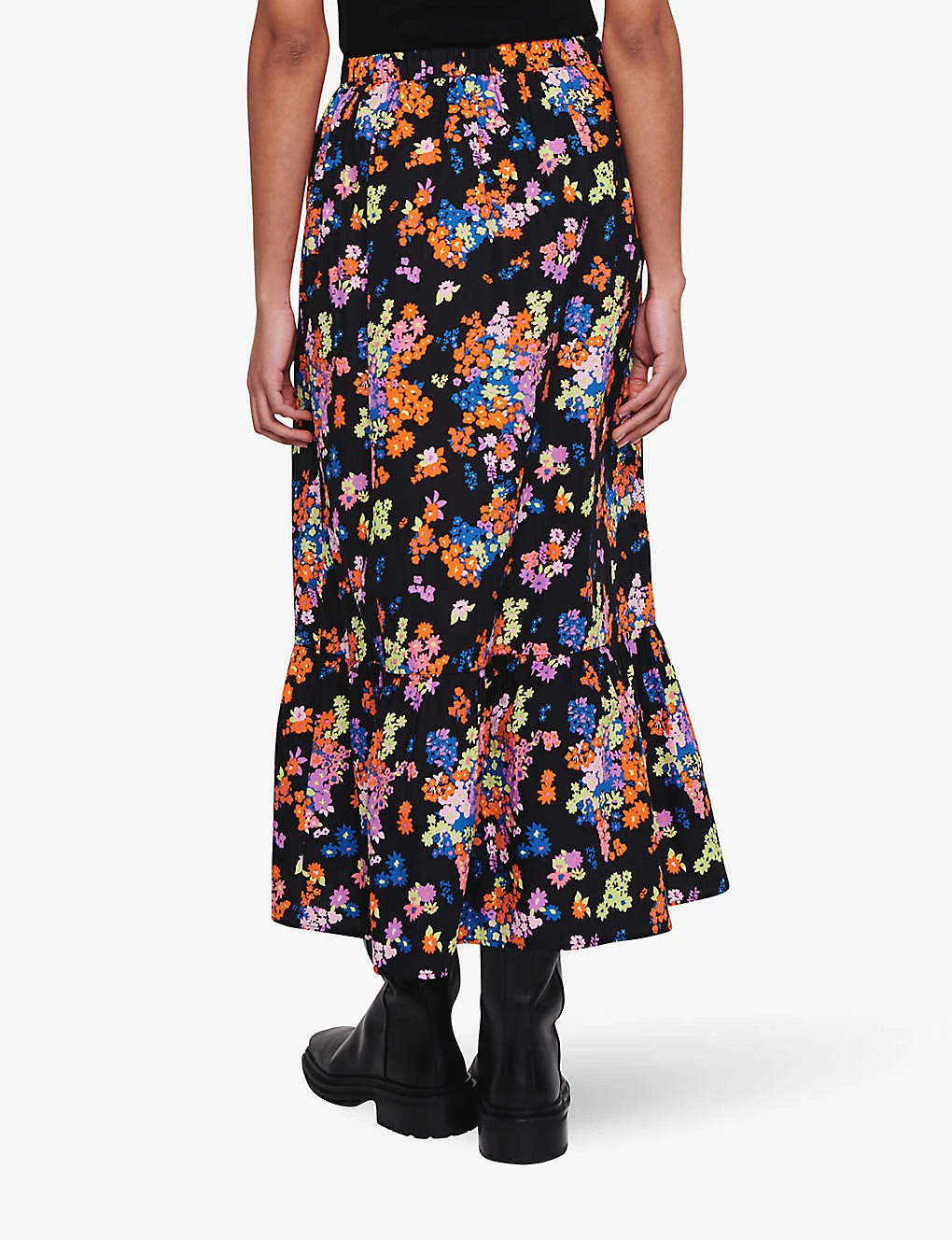 Hallow Floral-print Organic-cotton Maxi Skirt 6 Hallow Floral-print Organic-cotton Maxi Skirt - Image 4