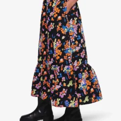 Hallow Floral-print Organic-cotton Maxi Skirt 11 Hallow Floral-print Organic-cotton Maxi Skirt -Default Template 2 R04129970 FLORALBRIGHTPRINT ALT04