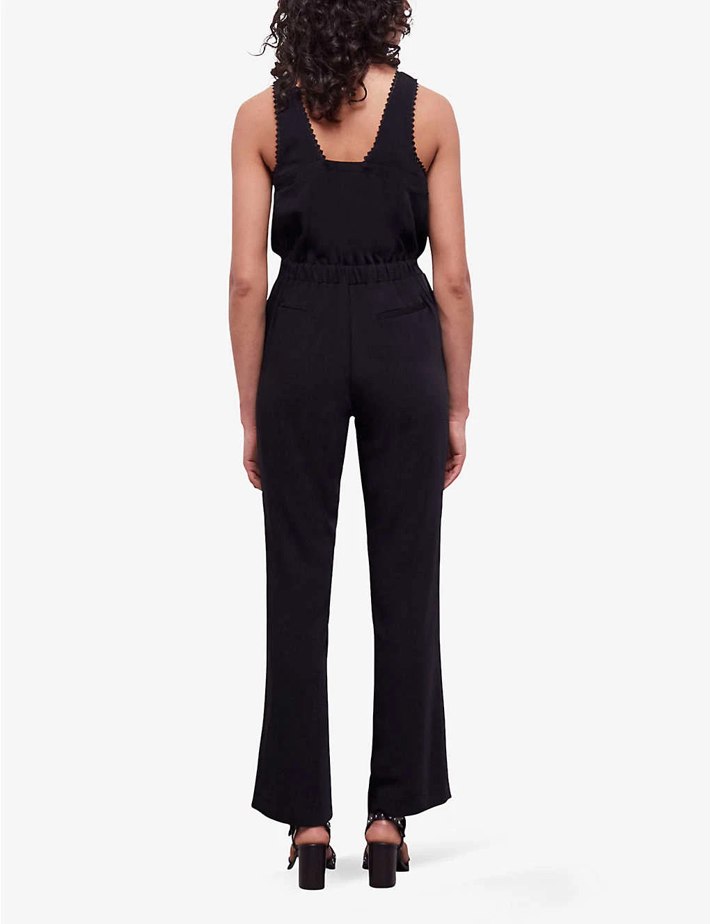 THE KOOPLES Diamond-lace V-neckline Sleeveless Woven Jumpsuit 6 THE KOOPLES Diamond-lace V-neckline Sleeveless Woven Jumpsuit - Image 4