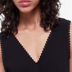 THE KOOPLES Diamond-lace V-neckline Sleeveless Woven Jumpsuit 11 THE KOOPLES Diamond-lace V-neckline Sleeveless Woven Jumpsuit -Default Template 2 R04131159 BLA01 ALT04