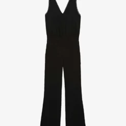 THE KOOPLES Diamond-lace V-neckline Sleeveless Woven Jumpsuit