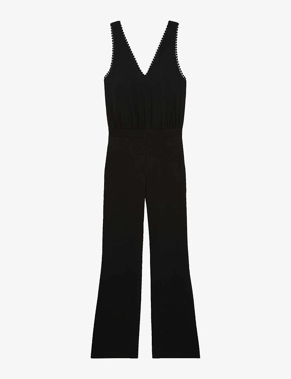 THE KOOPLES Diamond-lace V-neckline Sleeveless Woven Jumpsuit 3 THE KOOPLES Diamond-lace V-neckline Sleeveless Woven Jumpsuit