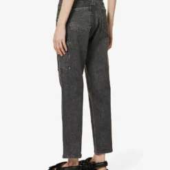 Ikks Combat Tapered-leg Mid-rise Cropped Jeans -Default Template 2 R04133250 CHARCOALGREY ALT03