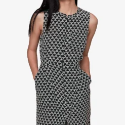Whistles Checkerboard-pattern Ankle-length Woven Jumpsuit -Default Template 2 R04135051 BLACK ALT02