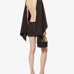 Valentino Open-back Skirt-overlay Silk Playsuit -Default Template 2 R04135629 EBANO ALT01