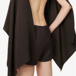 Valentino Open-back Skirt-overlay Silk Playsuit -Default Template 2 R04135629 EBANO ALT04