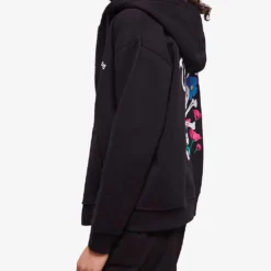 THE KOOPLES Logo-embroidered Cotton-jersey Hoody -Default Template 2 R04135865 BLA01 ALT02