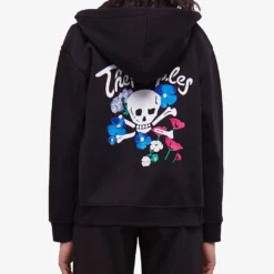 THE KOOPLES Logo-embroidered Cotton-jersey Hoody -Default Template 2 R04135865 BLA01 ALT03