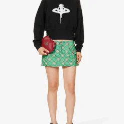 Vivienne Westwood Athletic Logo-pattern Cotton-jersey Jumper -Default Template 2 R04135883 BLACK ALT01