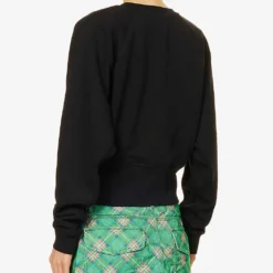 Vivienne Westwood Athletic Logo-pattern Cotton-jersey Jumper -Default Template 2 R04135883 BLACK ALT03