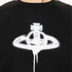Vivienne Westwood Athletic Logo-pattern Cotton-jersey Jumper -Default Template 2 R04135883 BLACK ALT04